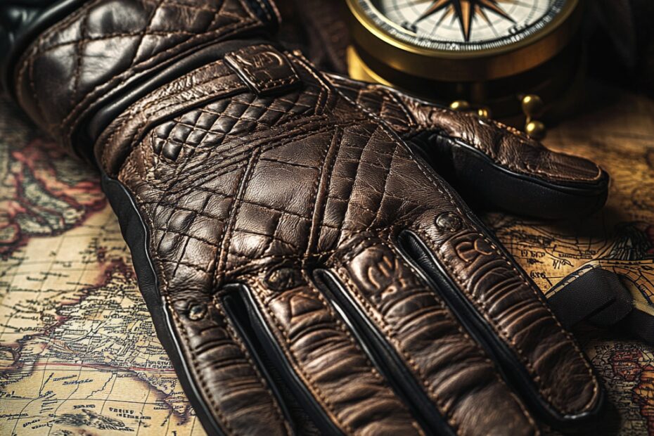 "Map Compass Adventure Gloves"