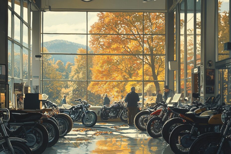 Autumn Motorcycle Showroom