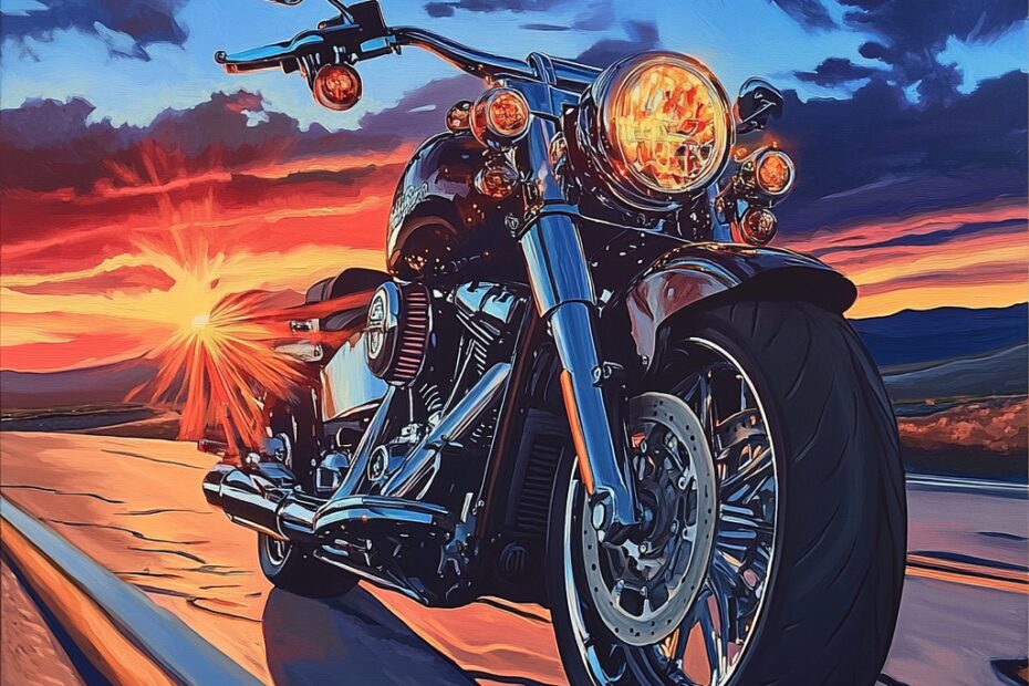 "Harley LED Sunset Ride"