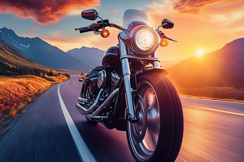 Sunset Harley Ride