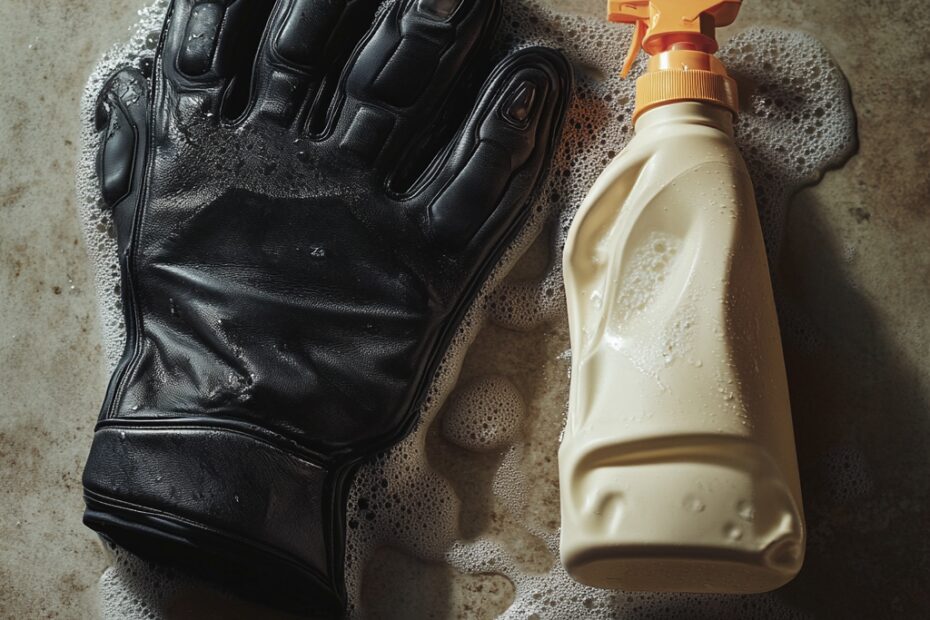 Leather Motorcycle Gloves Soaking