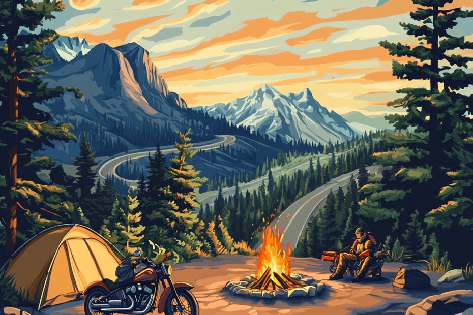 Motorcycle Campfire Adventure