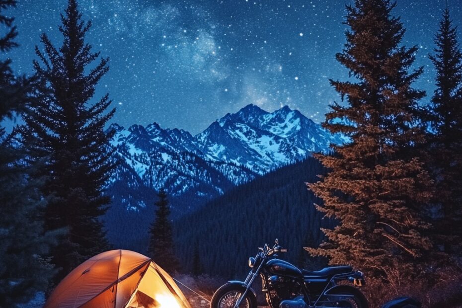 "Motorcycle Campfire Serenity"