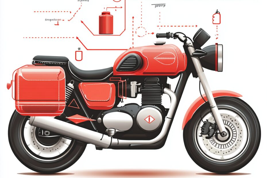 Motorcycle Fuel Tank Location Illustration