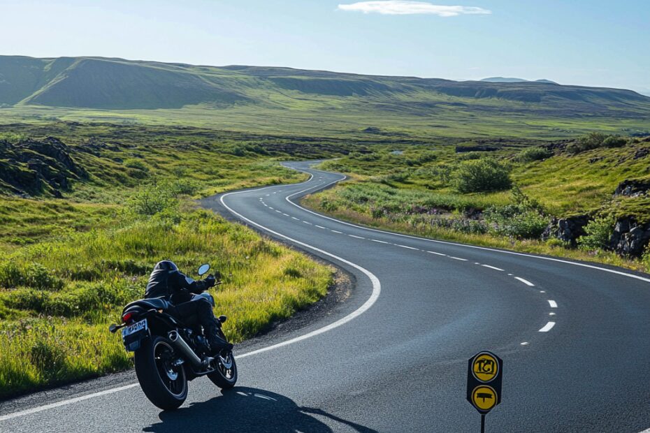 Safe Motorcycle Distance Scenic Road
