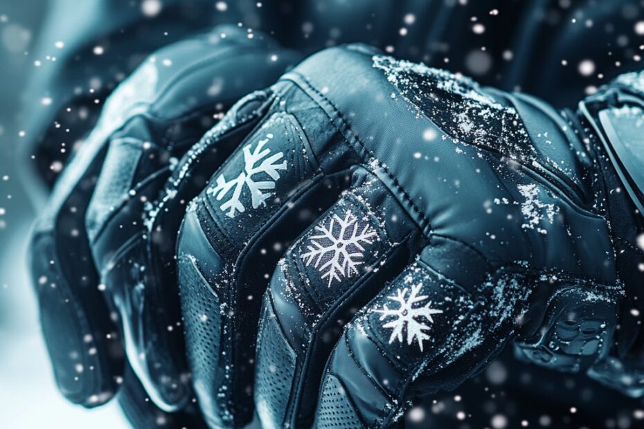 Winter Motorcycle Gloves Close-Up