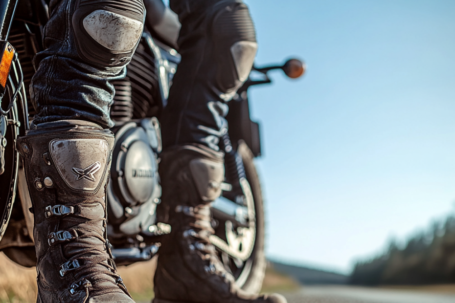 Botte de moto robuste et sécurisée_confiant.