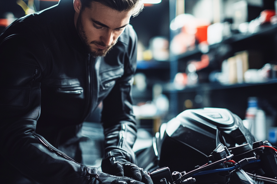 Nettoyage minutieux de poignées de moto