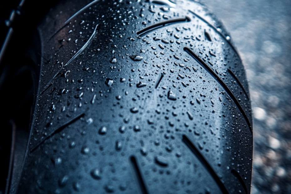 Motorcycle Tire Size Close-Up